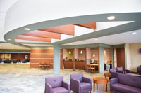 Photo of the lobby of the Depression Center, Rachel Upjohn Building